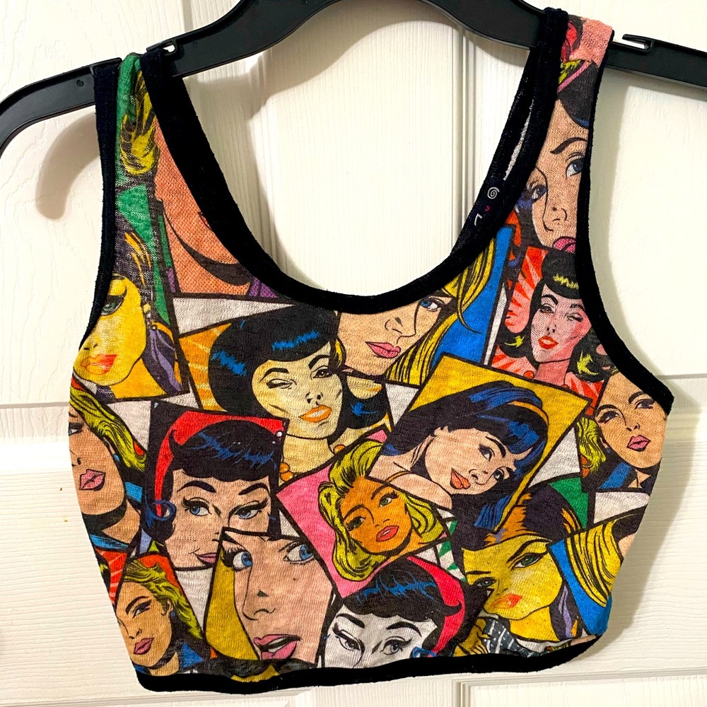 Marvel Comic Crop Top .